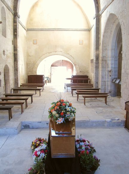 Obsèques de Madame Anne-Marie Bride, née Charlier, le 23 janvier 2012, à l'abbaye Saint-Hilaire