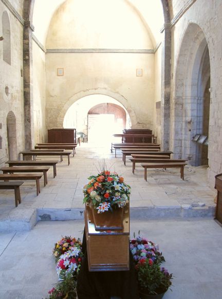 Obsques de Madame Anne-Marie Bride, ne Charlier, le 23 janvier 2012,  l'abbaye Saint-Hilaire