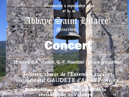 Concert GAUDETE à l'abbaye Saint-Hilaire le 02 septembre 2012