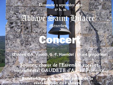 Concert GAUDETE  l'abbaye Saint-Hilaire le 02 septembre 2012