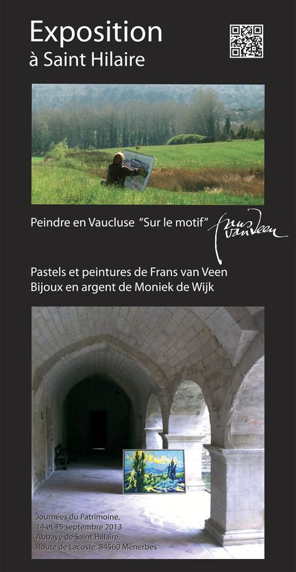 2013 09 14/15 - Frans van Veen à l'abbaye Saint-Hilaire, monument historique classé des XIIe et XIIIe siècles, premier bâtiment conventuel carme (XIIIe siècle) du Comtat Venaissin (1274-1791) - Ménerbes - Vaucluse.
