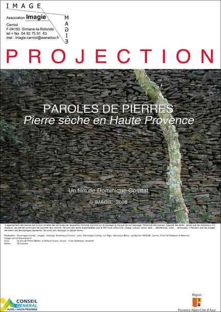 Affiche de Paroles de pierres - Pierre sche en Haute Provence - Film de Dominique Comtat