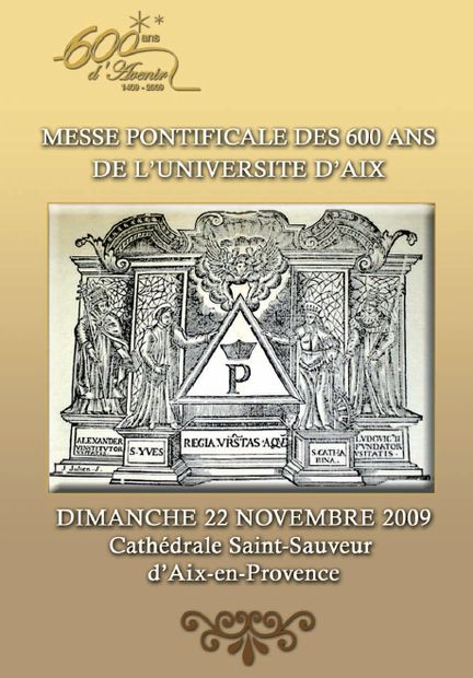 Messe Pontificale d'Aix en Provence - 22 novembre 2009