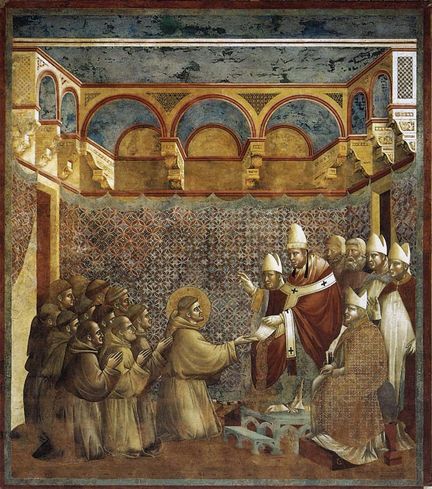 Confirmation de la Règle des Franciscains - Giotto (1297-1300) - Basilique Saint François - Assise, Italie