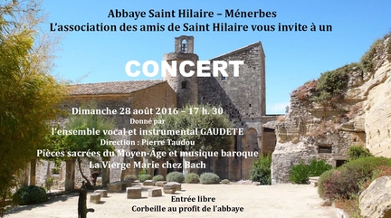 28.08.2016 - Concert Gaudete  l'abbaye Saint-Hilaire, Mnerbes - Vaucluse