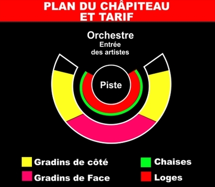 Cirque la Piste aux toiles - Plan du chpiteau et tarifs