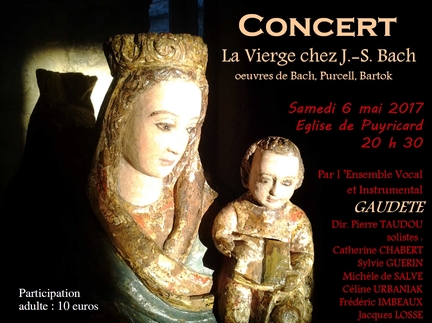 6 mai 2017, concert par l'ensemble vocal et instrumental Gaudete - glise paroissiale de Puyricard (BDR)