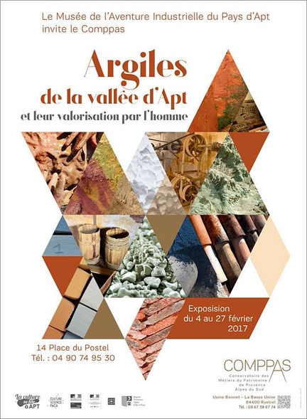 Argiles de la valle d'Apt et leur valorisation par l'homme - Muse de l'Aventure Industrielle, Apt, fvrier  avril 2017