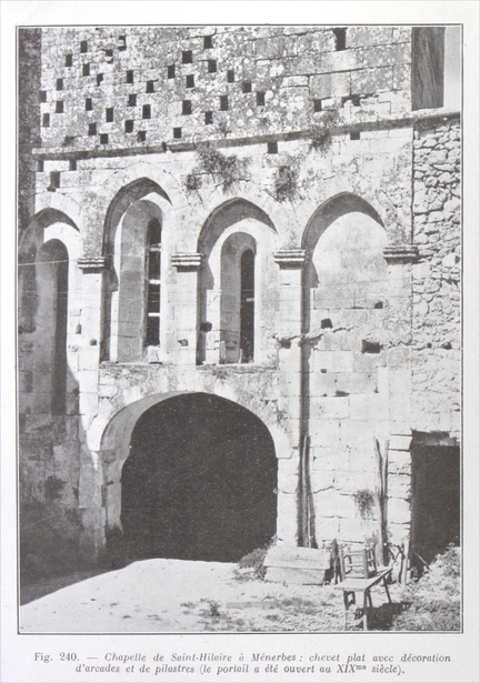 Vaucluse Histoire locale, Imprimerie Rullire Frres, Avignon, 1944, page 307, fig. 240 : mur du chevet de l'abbaye Saint-Hilaire