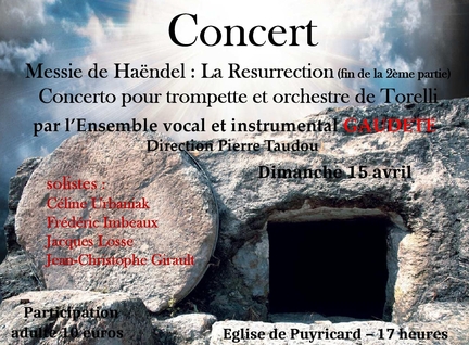 15.04.2018 - Concert de l'ensemble vocal et instrumental Gaudete en l'glise Notre-Dame-de-l'Assomption  Puyricard