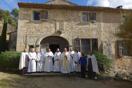 2018.11.08 Visite de l'abbaye Saint-Hilaire par les frres carmes de la communaut de Montpellier