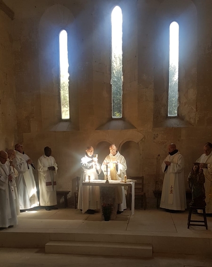 2018.11.08 Visite de l'abbaye Saint-Hilaire par les frres carmes de la communaut de Montpellier