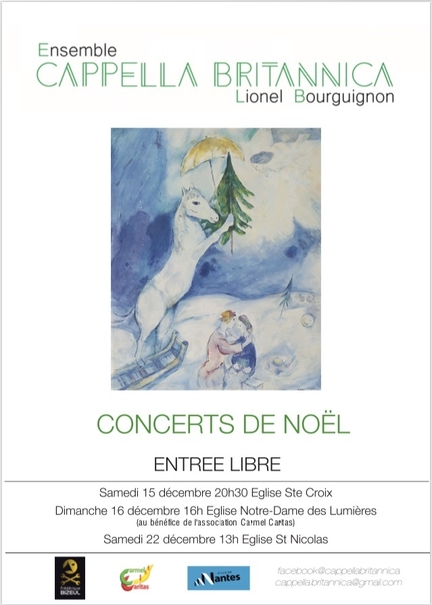 16.12.2018 - Nantes - Concert de Nol en l'glise Notre-Dame-de-Lumires, par l'ensemble vocal Capella Britannica