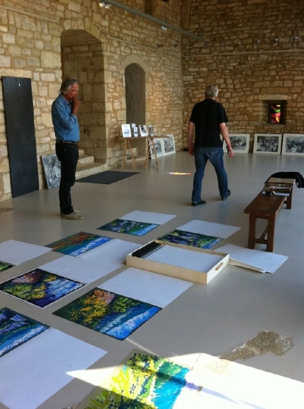 2018 - Frans van Veen, peintre nerlandais, exposition dans l'ancienne glise Saint-Christophe  Vachres, Alpes-de-Haute-Provence