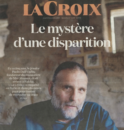 La Croix - Le mystre d'une disparition - Pre Paolo Dall'Oglio - n du 15.11.2018