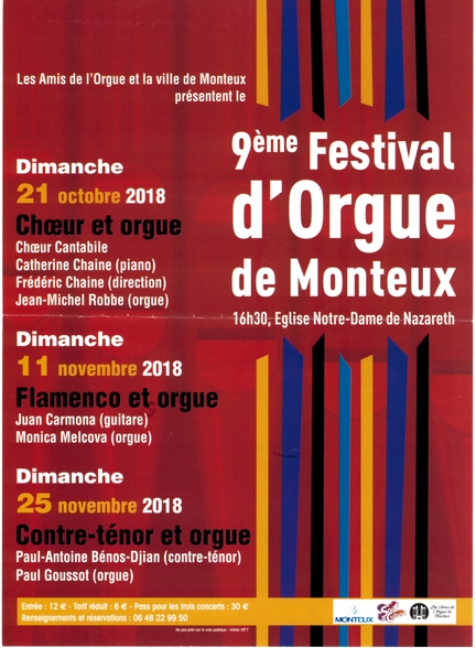 9e festival d'orgue de Monteux, glise paroissiale Notre-Dame de Nazareth