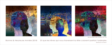 Voeux 2018 de Batrice & Pierre Quertinmont, photographe et crateur numrique du Digital Art