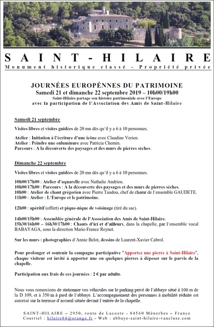 2019 - Journes Europennes du Patrimoine  L'abbaye Saint-Hilaire