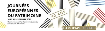 2023 Programme des Journes europennes du patrimoine Pays d'Apt Luberon