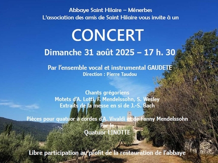2025 08 31 Abbaye Saint-Hilaire - Concert GAUDETE en clture du stage d't