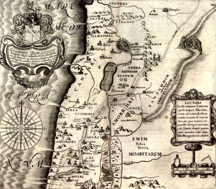 Fuller, Thomas, 1608-1661 - Map of the old Canaan - Londres 1650