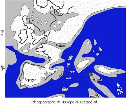 Palogographie de l'Europe au Crtac inf. - J-F Moyen