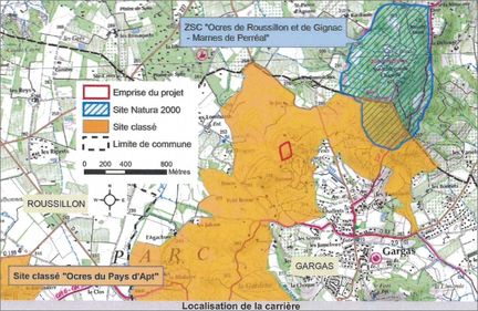 Les Devens Longs - Gargas - Demande d'autorisation d'exploiter une carrire de sables ocriers - 2010