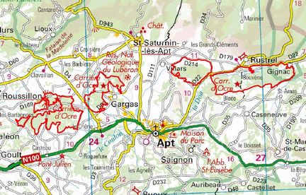 Ocres du Pays d'Apt - Site class - Dcret du 18 septembre 2002