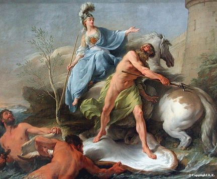 Dispute entre Athena et Posidon pour le nom d’Athnes - Boucher - Muse du Louvre