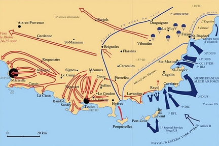 Seconde Guerre mondiale : 14/15 aot dbarquement de Provence