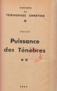 Cahier du Tmoignage chrtien - 1944 (n 24 et 25)