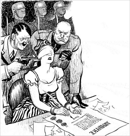 Armistice 1940 - Caricature publie au Royaume-Uni