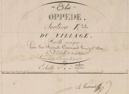 Le village d'Oppde-le-Vieux - Cadastre napolonien - 1829