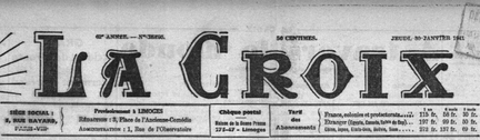 La Croix, n 17.795, 30 janvier 1941