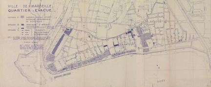 Marseille, Vieux-Port - Plan Beaudouin_ Plan du Quartier vacu, dat du 28 janvier 1943