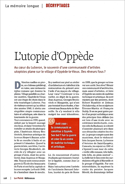 L’utopie d’Oppde - Sophie Pujas - Le Point