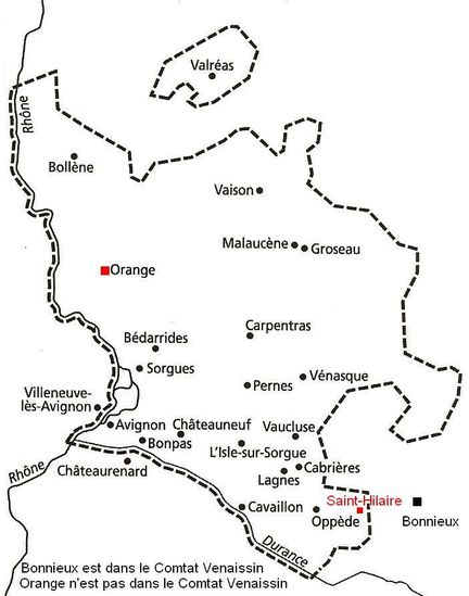 Carte du Comtat Venaissin