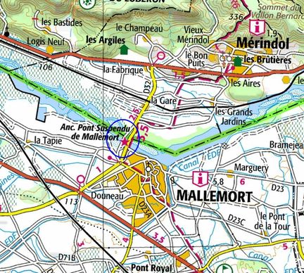 Pont de Mallemort sur la Durance - Communes de Mrindol et de Mallemort
