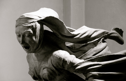 La lamentation sur le Christ mort (entre 1463 et 1490), compose de sept personnages grandeur nature, en terre cuite, glise Santa Maria della Vita, Bologne - Italie