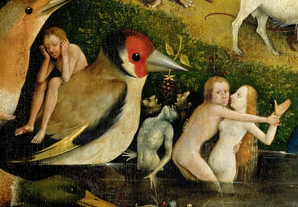 Panneau central du triptyque du Jardin des dlices (vers 1503), huile sur panneaux bois, 2,20 x 195 cm, Muse du prado, Madrid - Espagne