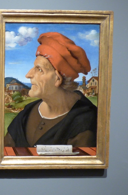 Diptyque: Portrait de Francesco da Sangallo, pre de Giuliano da Sangallo (1482-1485), huile sur panneau bois, 47,5 cm x 33,5 cm, Rijksmuseum, Amsterdam - Pays-Ba