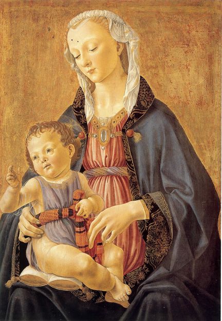Vierge  l'Enfant (1470-1475), tempera sur panneau bois transfre sur hardboard, 70,8 x 48,9 cm, National Gallery of Art, Washington - USA