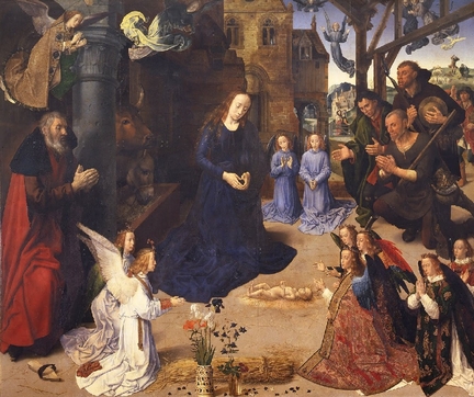 Triptyque Portinari (1475-1478), huile sur panneau bois, panneau central: 253 x 304 cm, Galerie des Offices, Florence - Italie