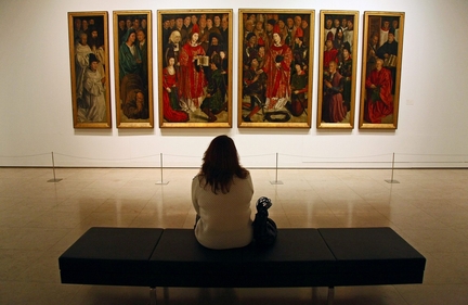 Polyptyque de saint-Vincent, matre-autel de la cathdrale de Lisbonne (v.1469), technique mixte sur bois, 2 panneaux centraux: 206 x 128 cm et 4 panneaux latraux: 206 x 60 cm, Museu Nacional de Arte Antiga, Lisbonne - Portugal