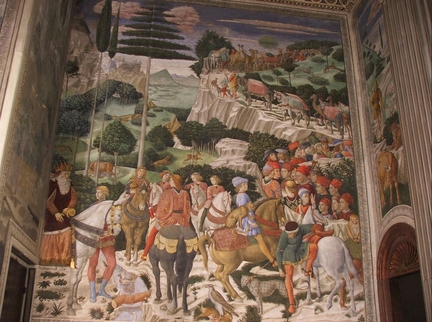 Cortge du mage Melchior (1459-1460), fresque du mur ouest, chapelle des mages, palais Medicis-Riccardi, Florence - Italie