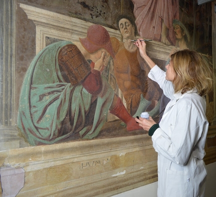 La Rsurrection du Christ (1463-1465), fresque et dtrempe, 225 x 200 cm, Museo Civico, Sansepolcro - Italie