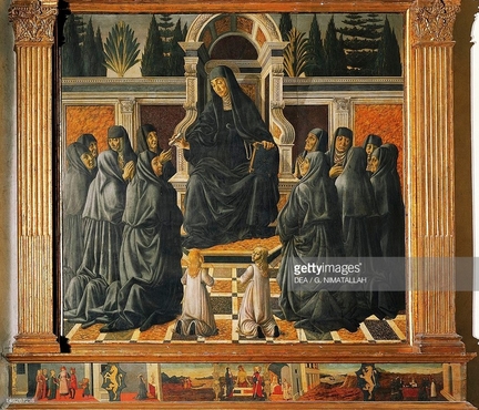 Sainte Monica, huile sur panneau bois, glise Santo Spirito, Florence - Italie