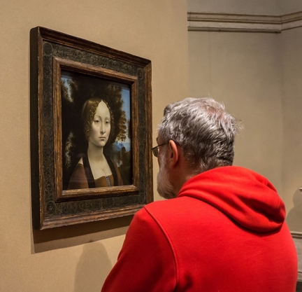 Portrait de Ginevra de’ Benci (vers 1474-1476), huile et dtrempe sur panneau bois, 38,8 x 36,7 cm, National Gallery of Art, Washington - USA