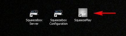 SqueezePlay - Raccourci sur le "Bureau"