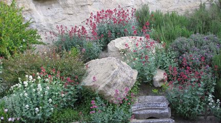 Abbaye Saint-Hilaire, monument historique class des XIIe et XIIIe sicles, premier btiment conventuel carme (XIIIe sicle) du Comtat Venaissin (1274-1791) - Mnerbes - Vaucluse - Jardin des frres classe M.H. en 1961